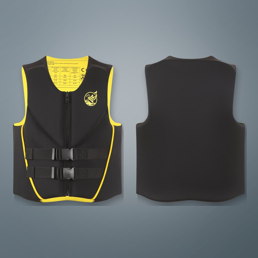 Gilet de sauvetage 50 N — vue de face et de dos